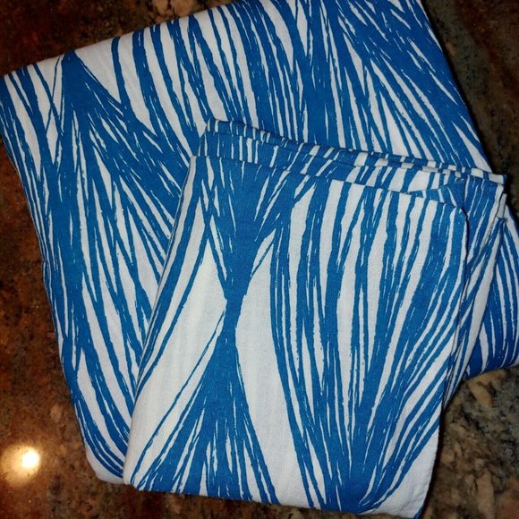 2pc IKEA Malin Blad TWIN Blue & White Cotton Duvet Cover & Case 63x86"